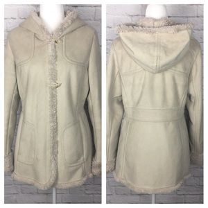 Jones New York | Faux Suede Hooded Coat